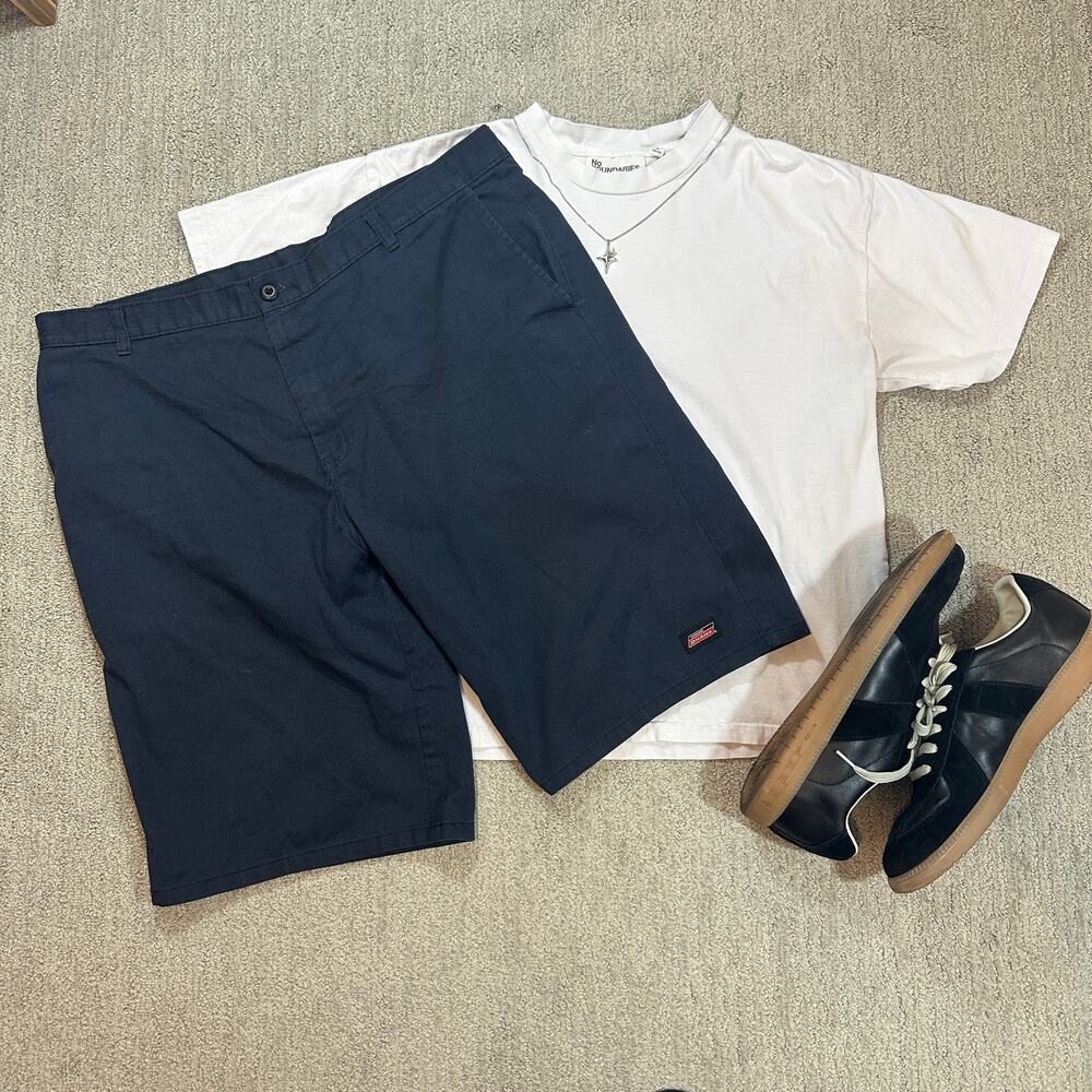 Y2K Surf Style Navy Dickies Baggy Shorts